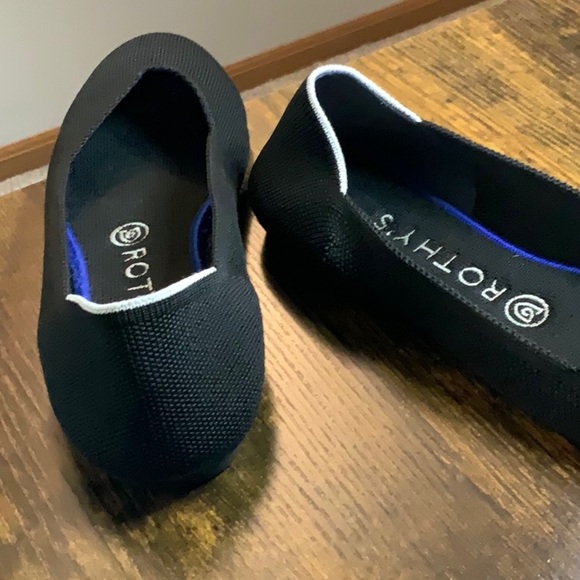 Rothy's Black Women's Shoes - Size 8W, Gently Used, Has new extra insoles! - Picture 5 of 7